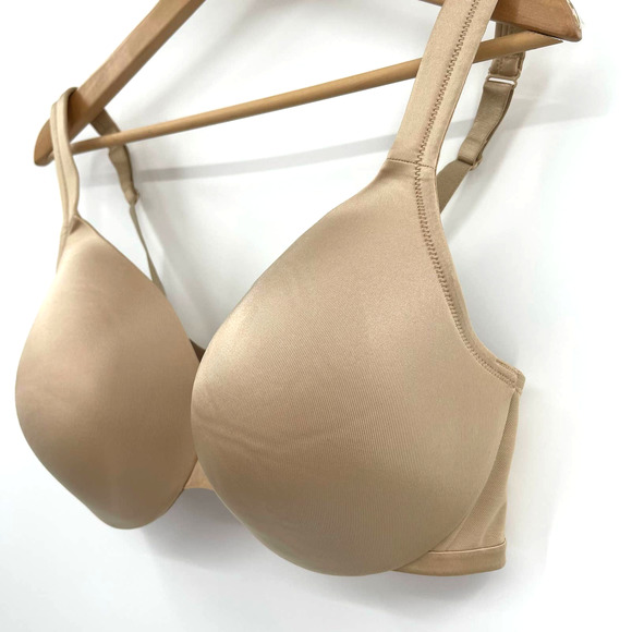 Cacique Smooth Lightly Lined Full Coverage Bra in Cafe Size 40D Nude T-Shirt Bra - Picture 8 of 16